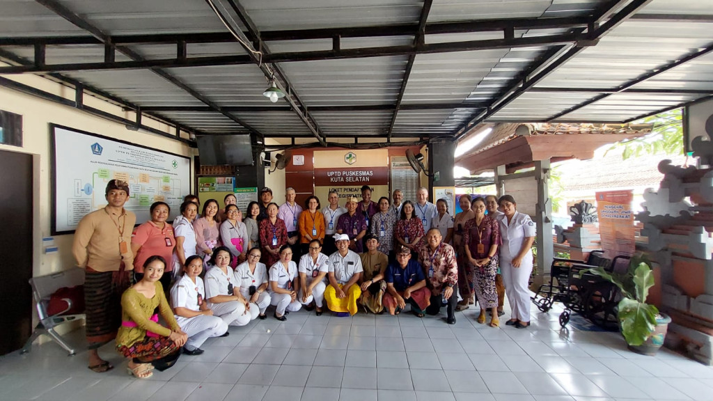 KUNJUNGAN DELEGASI DARI DIRJEN YANKES KEMENKES RI DI PUSKESMAS KUTA SELATAN